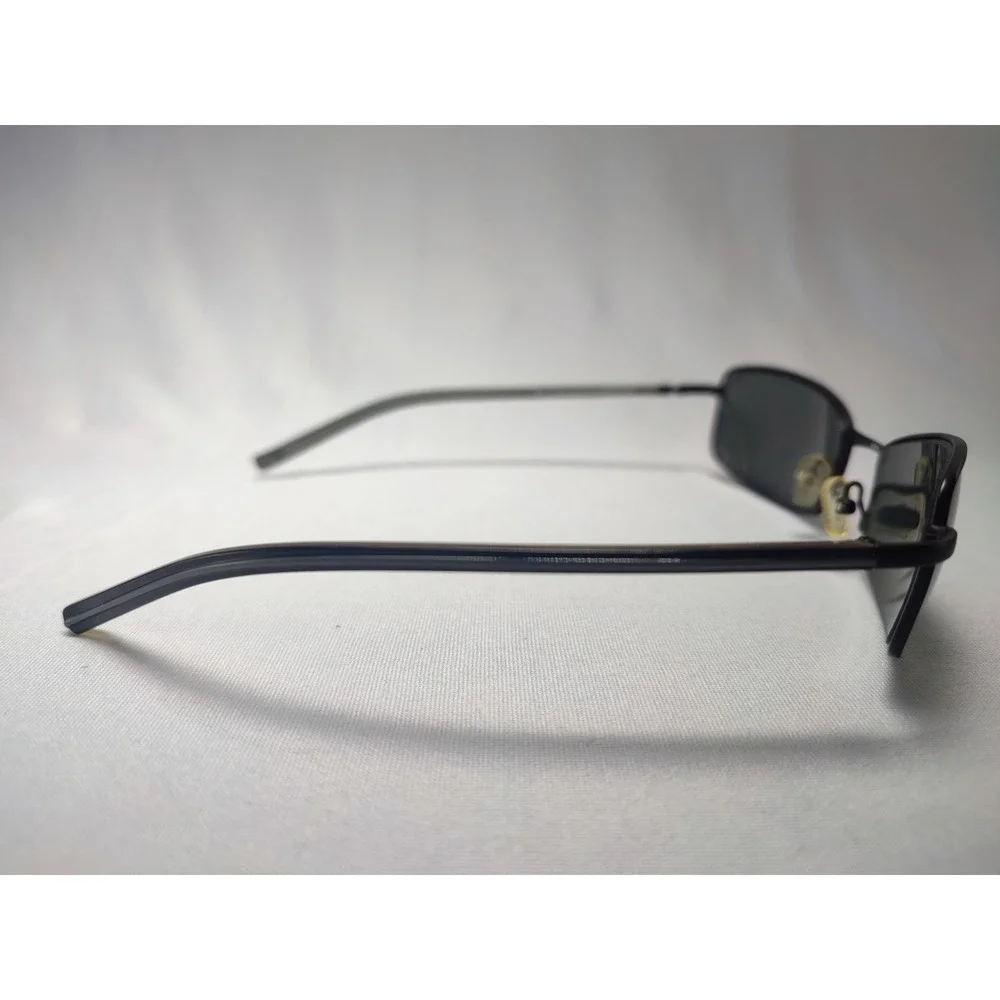 Guess GU 6156 BLK-3 Black Metal Rectangle Sunglasses 57-18-125